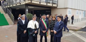 IL premier Giuseppe Conte all'arrivo al Politecnico di Bari dove inaugura anno accademico